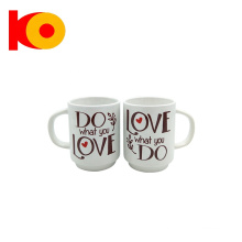 High Quality couple stacks sublimation ceramic mug